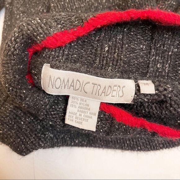 Vintage Nomadic Traders Silk & Angora Reindeer Turtleneck Sweater - Picture 3 of 8